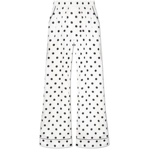 Dolce & Gabbana, Dames, Broeken, Wit, Maat: L Zijde,