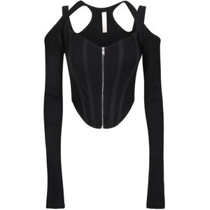 Dion Lee, Dames, Tops, Zwart, Maat: S Katoen,