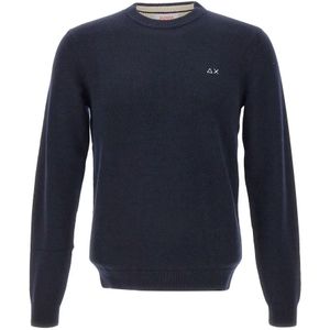 Sun68, Heren, Truien, Blauw, Maat: S Wol,