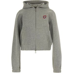 Pinko, Dames, Sweatshirts & Hoodies, Grijs, Maat: L Viscose,