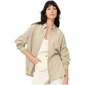Sessun, Dames, Blouses & Shirts, Beige, Maat: M Zijde,
