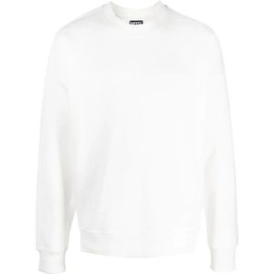 Diesel, Heren, Sweatshirts & Hoodies, Wit, Maat: M Katoen,