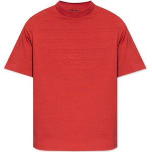 Emporio Armani, Heren, Tops, Rood, Maat: L