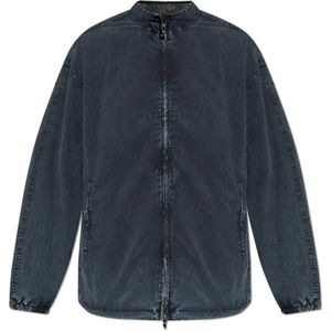 Diesel, Heren, Jassen, Blauw, Maat: S Poliester,