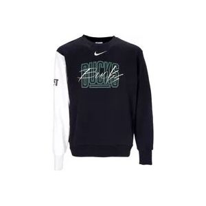 Nike Courtside Fleece Crewneck Sweatshirt , Black , Heren , Maat: L