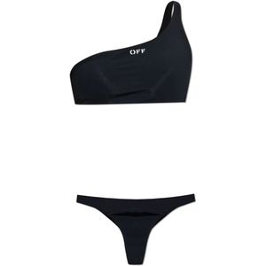 Off White, Dames, Badkleding, Zwart, Maat: M Tweed,