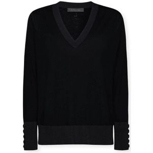 Elena Mirò, Dames, Truien, Zwart, Maat: XS Wol,