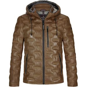 Milestone - Heren - Jassen - Bruin - Gewatteerde Schapenvacht Jas