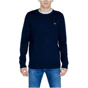 Tommy Jeans, Heren, Truien, Blauw, Maat: 2XL Katoen,