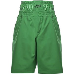 Moncler, Heren, Korte broeken, Groen, Maat: M Nylon,