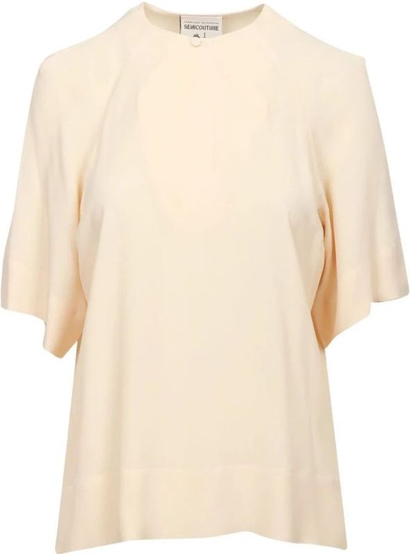 Semicouture, Dames, Blouses & Shirts, Beige, Maat: S