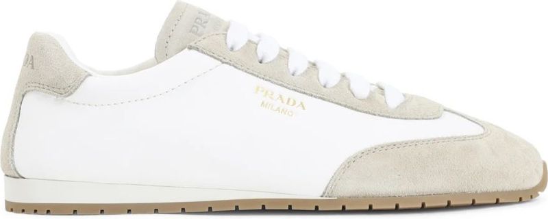 Prada - Ivoor Beige - Leren Sneakers - Dames