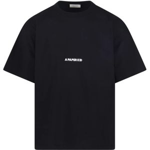 A Paper Kid, Heren, Tops, Zwart, Maat: S