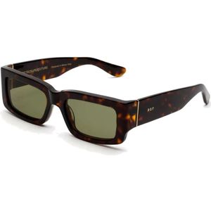 Retrosuperfuture - 7IO NOTTE - Zonnebrillen - Havana - Acetaat - Groene Lenzen