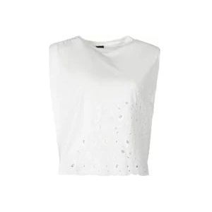 Pinko Casual Ronde Hals T-shirt , White , Dames , Maat: S
