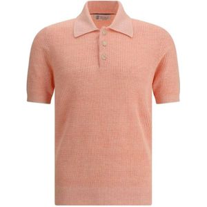Brunello Cucinelli, Heren, Tops, Roze, Maat: 2XL Katoen,