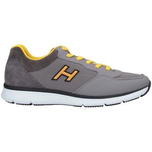 Hogan Grijze H254 H Flock Sneakers , Gray , Heren , Maat: 40 1/2 EU