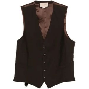 Gucci, Heren, Jassen, Bruin, Maat: XL Wol,