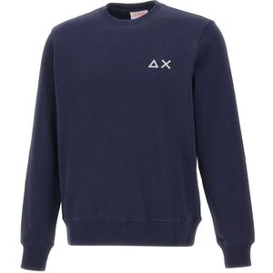 Sun68, Heren, Sweatshirts & Hoodies, Blauw, Maat: S Fleece,
