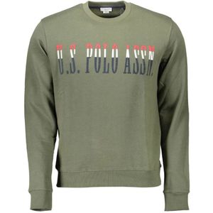 U.s. Polo Assn., Heren, Sweatshirts & Hoodies, Groen, Maat: M Katoen,