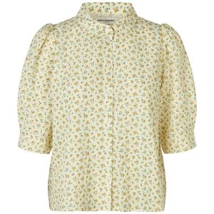 Lollys Laundry, Dames, Blouses & Shirts, Geel, Maat: 2XL Katoen,