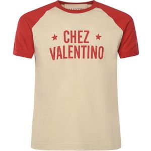 Valentino Garavani, Heren, Tops, Beige, Maat: M Katoen,