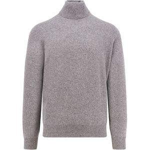 Brunello Cucinelli, Heren, Truien, Grijs, Maat: M Kasjmier,