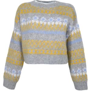 Hugo - Ronde Hals Trui - Veelkleurig - Wolmix