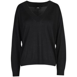 Alpha Studio, Dames, Truien, Zwart, Maat: XS Zijde,