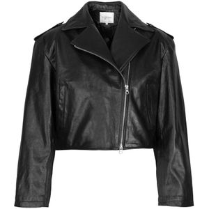 Envelope 1976, Dames, Jassen, Zwart, Maat: M Leer,