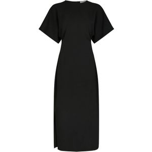 Neo Noir, Dames, Jurken, Zwart, Maat: S Leer,