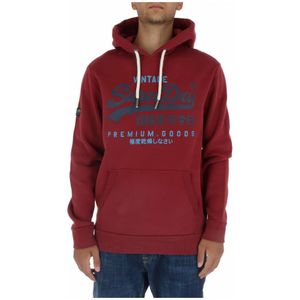 Superdry, Heren, Sweatshirts & Hoodies, Rood, Maat: S Katoen,