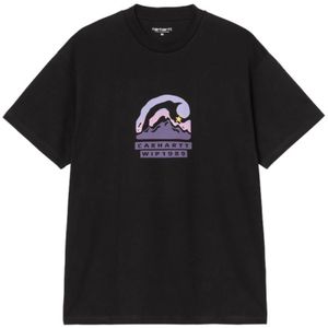 Carhartt WIP - Shirt Rising Helix - Pruim - Kwartmouw - Motiefprint