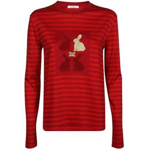Max Mara, Dames, Tops, Rood, Maat: L Katoen,