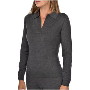 Gran Sasso, Dames, Truien, Grijs, Maat: S Wol,