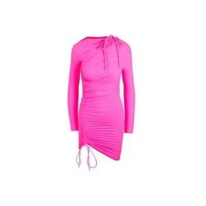 Balenciaga Mini Jurk met Uitlopende Rok , Pink , Dames , Maat: L