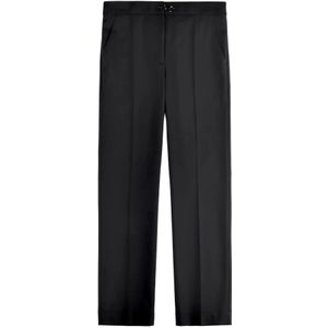 Fay, Dames, Broeken, Zwart, Maat: 2XL Wol,