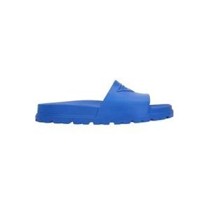 Prada Blauwe Slide Sandalen , Blue , Heren , Maat: 39 EU