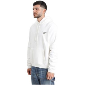 Lacoste, Heren, Sweatshirts & Hoodies, Wit, Maat: M Katoen,