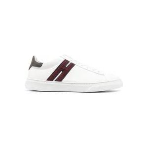 Hogan Witte leren sneakers met suède details , White , Heren , Maat: 39 1/2 EU