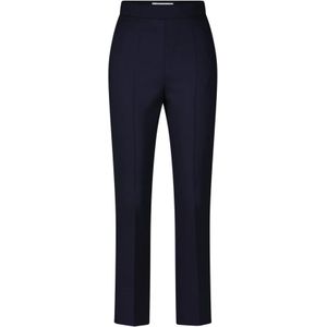 Max Mara, Dames, Broeken, Blauw, Maat: L Wol,