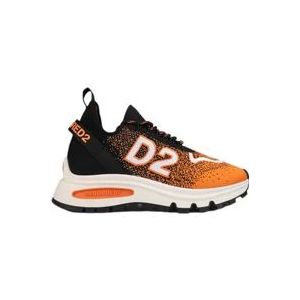 Dsquared2 Oranje Sneakers - Regular Fit - Geschikt voor alle temperaturen - Andere vezels 100% , Orange , Heren , Maat: 44 EU