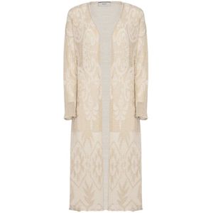 Akep, Dames, Truien, Beige, Maat: XS Katoen,