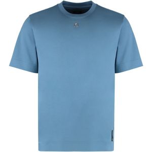 Fendi, Heren, Tops, Blauw, Maat: L Katoen,