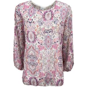 2-Biz, Dames, Blouses & Shirts, Veelkleurig, Maat: M Poliester,