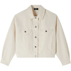 A.p.c., Dames, Jassen, Beige, Maat: 2XS Katoen,