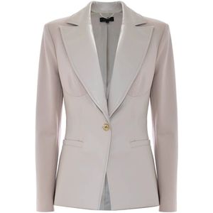 Kocca, Dames, Jassen, Beige, Maat: M Leer,