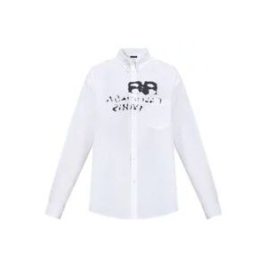 Balenciaga Overhemd with pocket , White , Heren , Maat: XL