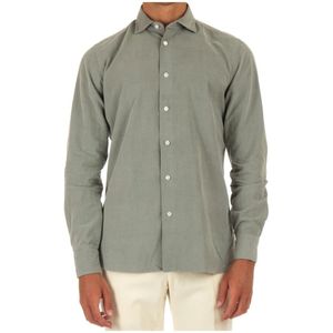 Borriello Napoli, Heren, Overhemden, Grijs, Maat: 3XL Leer,