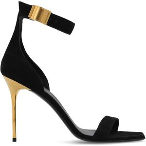 Balmain ‘Uma’ sandalen met hak , Black , Dames , Maat: 41 EU